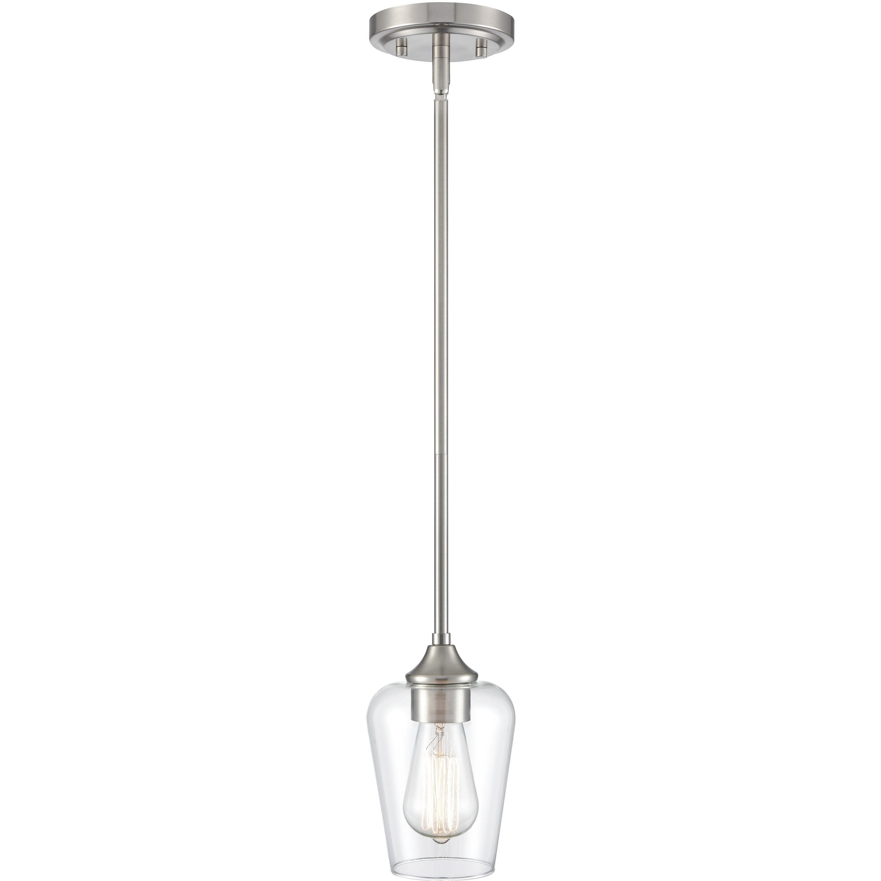 Ashford 1 Light 5.25 inch Brushed Nickel Mini Pendant Ceiling Light